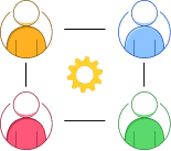 Team workload distribution icon